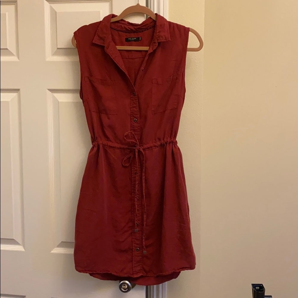 Burgundy midi dress